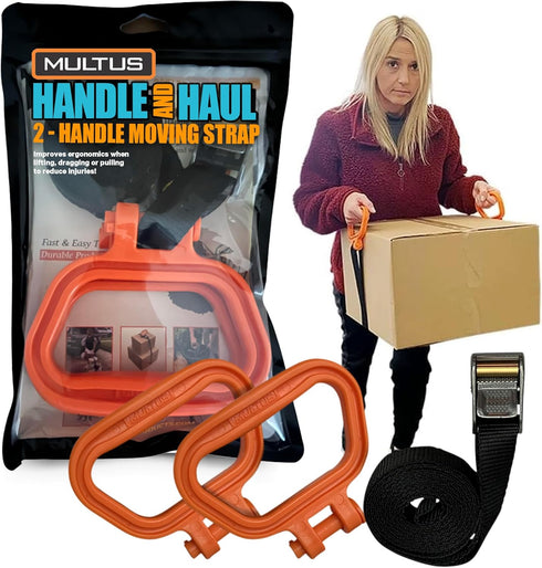 MULTUS 2 Handle Moving Strap – Heavy Duty Carrying Strap for Boxes, Furniture, Beach Gear, Camping, Sports Equipment