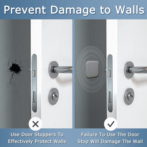 XoYoZo Door Stoppers, Wall Protector Buffer Guard, Self Adhesive Soft Rubber Crash Pad for Home Office