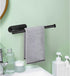 JOY DECOR 2 Pack SUS304 Paper Towel Holder - Matte Black Stainless Steel, Under Cabinet Self Adhesive Or Drilling Paper