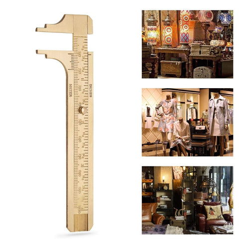 Double Scale Vernier Calipers: Brass Sliding Gauge for Measuring Jewelry (100mm)