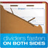 Pendaflex Recycled File Folders, Letter Size, Red (24075R), 2 Dividers, 2" Fasteners, 2/5 Tab Cut, Box of 10