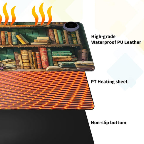Mxfdegf 3 3 31.5 13 inch Warm Desk Pad, Warm Mouse Pad Gaming, Office Desk Mat,with Levels Heated & Hours Auto Shut - x