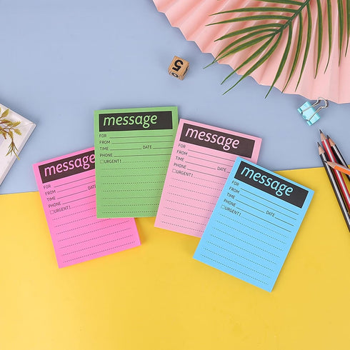 While You Were Out One-Sided Note Pads, 8 Colors Telephone Message Sticky Notes for Office, Home, School