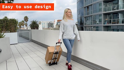 A6 77 Lb 4 Mount Plus Folding Luggage Cart and Dolly | Capacity | Portable Lightweight Luggage Trolley Cart