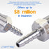 LTWFITTING Bar Production Stainless Steel 316 Barb Fitting, 1/8" Hose ID x 1/8" Male NPT, Pack of 5