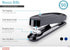 Novus B4fc Compact Flat Clinch Stapler, 50 Sheet Capacity, German Engineered, Staple|Pin|Tack, 25 Yr. Warranty (Blue)