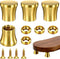 Fibraze 4 Pcs Brass Cutting Board Feet, Feet for Cutting Board 0.59 Inch