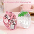 Anruiqiao Set 12-Piece Cute Strawberry-Shaped Mini Stationery for Kids Students Pink Kawaii Desk Supplies Kit Including