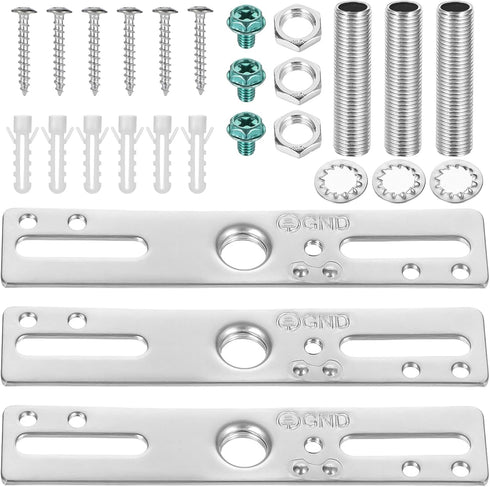 Skrfren 3 Pack Ceiling Light Fixture Mounting Bracket Kit, 4 Inch Light Crossbar