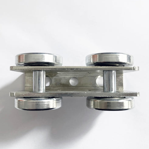 4 Wheel Light Duty Roller Trolley Assembly for 1-5/8" Wide Strut Channel, Easy Bolt Installation (4)