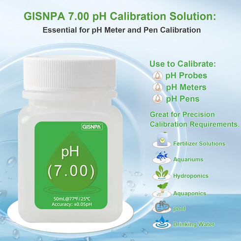 pH Meter Calibration Solution Kit, 3 Bottles 50ml pH Calibration Buffer and 30ml KCL Protective Solution