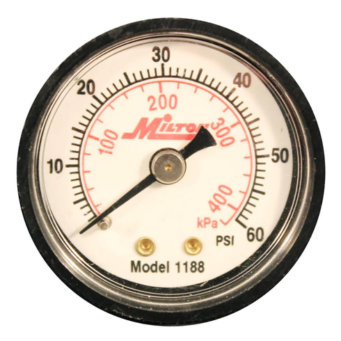 Milton Mini Pressure Gauge, 1/8" NPT, 0-60 PSI (1188)