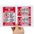 SmartSign No Soliciting Stickers, Pack of 3, One 3.75"x5.5" & Two 2.75"x4", No Excuses No Exceptions, Made in USA