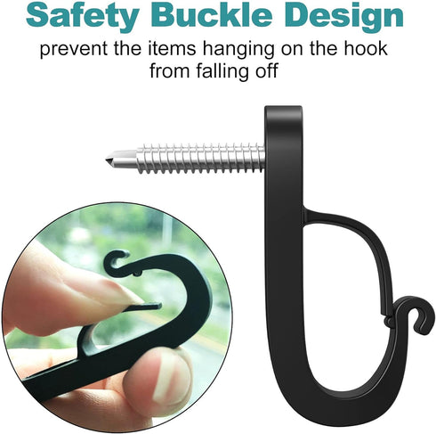 XZUHYE (14p-Black) Q-Hanger Hook Screws-in Hooks for Outdoor String Lights and Garage New Year Party or Other Indoor
