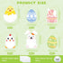 KCMOSGI 24 Pcs Easter Candy Cards with Clear Box, DIY Bunnies Eggs Chick Candy Cards, Easter Gifts for Classroom School