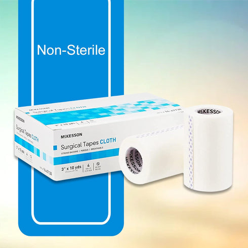 3 10 4 1 Pack McKesson Surgical Tape, Non-Sterile, Air Permeable Silk-Like Cloth, in x yd, Rolls