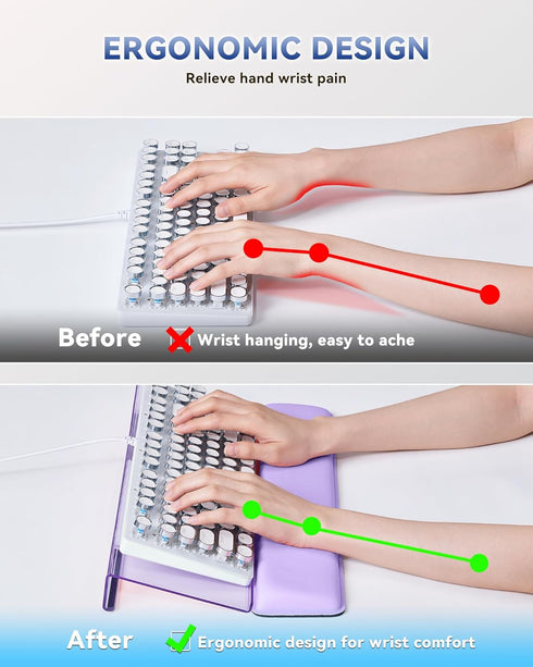 Laborio Computer Keyboard Stand for Desktop, Keyboard Wrist Rest Holder Stand for Easy Typing with Wrist Pad for Office
