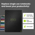 Rocketbook Core Reusable Spiral Notebook, Letter Size 8.5x11, Black, Lined Pages, App-Connected, Erasable, Durable Cover