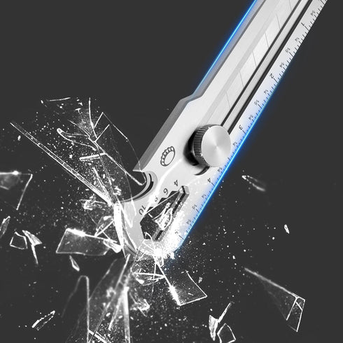 7-In-1 Multipurpose Utility Knife, Stainless Steel Retractable Box Cutter with 10PC SK5 Blades