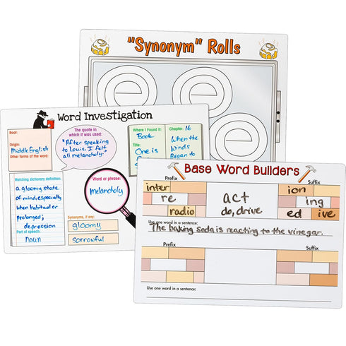 Word Map Dry Erase Boards - Set of 3 Dry Erase Boards