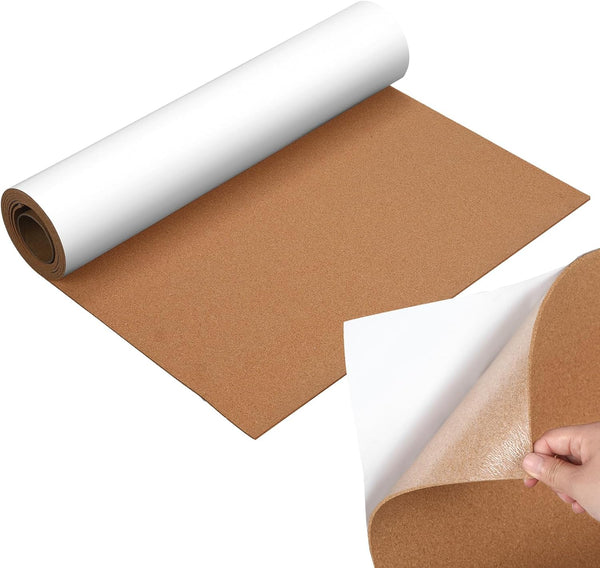 Geetery 24 x 100 Inches Self Adhesive Cork Roll with Adhesive Backing for Bulletin Board and DIY Craft