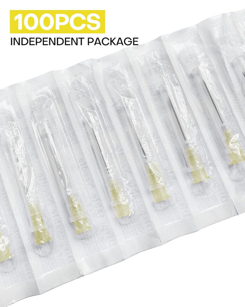 20 Gauge 1 Inch(25MM) Needle, Industrial Accessories for Lab Measuring, Refilling Ink and Crafts, 100Pcs Individually
