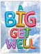 Jumbo Get Well Greeting Card by NobleWorks (8.5 x 11 Inch) - Beautiful Feel Better Soon Group Notecard J5651HGWG
