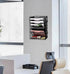 EasyPAG Office Supplies Wall File Organizer, 7 Tier Vertical Hanging File Folders Holder, Black