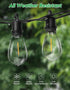 100FT 35 S14 Bulbs E12 Sockets,2700K Dimmable Lights,IP55 Outdoor String Lights with Shatterproof Patio Deals Vintage