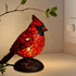 Generic Bird Desk Lamp, La-mp Stained Glass, Resin Cardinalis Night Light Christmas Decorations, for Tabletop Desktop