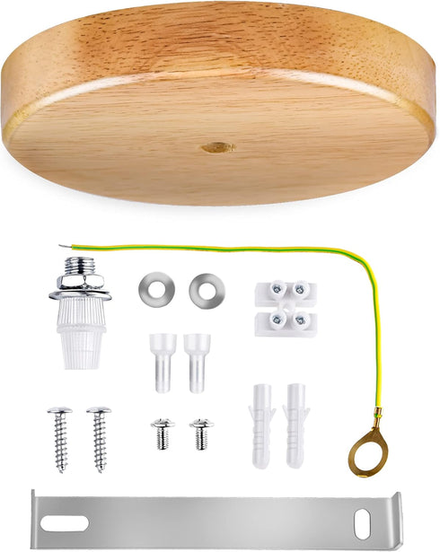 Arturesthome Wooden Ceiling Canopy Kit with Hardware, Handmade Natural Wood Ceiling Plate for Pendant Light or Hanging