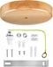 Arturesthome Wooden Ceiling Canopy Kit with Hardware, Handmade Natural Wood Ceiling Plate for Pendant Light or Hanging