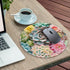 Gctriki Succulents Mouse Pad, Cute Small Mouse Pads for Desk, Botanical Round Travel Mousepad for Wireless Mouse Gaming