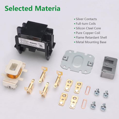 HVAC Contactor: 120VAC Control for Compressor and Fan Motor, Safe and Energy-saving (2Pole_30Amp)