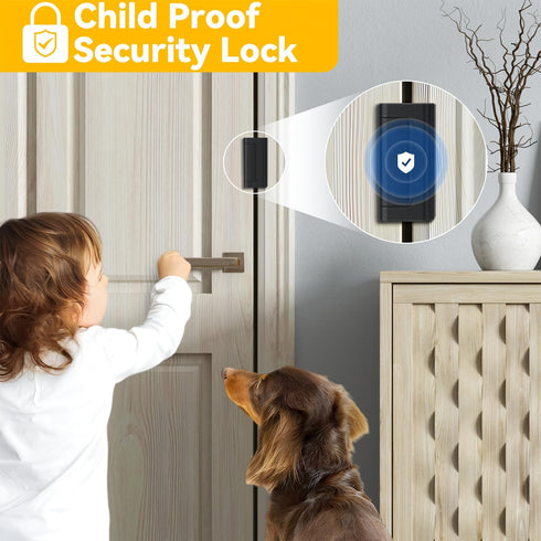 800 lbs 8 2 Pack, Rerishom Door Lock Withstand for Inward Swinging Door, Door Reinforcement Lock with Screws to Prevent