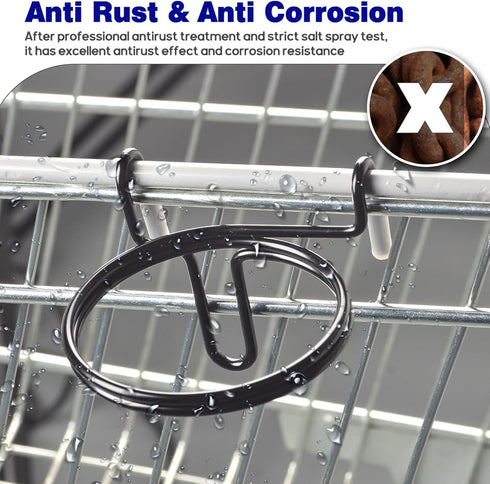 CAPHONT 4 Pcs Shopping Cart Cup Holder, Portable Cup Holder Shopping Carts Drink Holder for Hanging Coffee Cup Drink