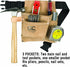 Custom Leathercraft IP489X Suede Tool Bag & Poly Web Belt, 3 Pocket, Tan