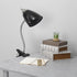 LD1097-BLK 17.5" Simple Designs Sleek & Flossy Adjustable FlexiClip Desk Lamp, for Office, Bedroom, Living Room, Black