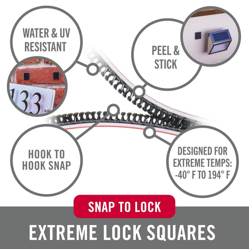 6 Sets 1-Inch Velcro Brand Extreme Lock Mounting Squares | Built to Withstand Harsh Weather | Attach Electronic