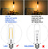 Dimmable E26 Bulb, AC120V 2700K Bulb, 5W 60W 600LM T10 Bulbs Sconces,Pack 6 Energetic Edison Soft White Light Equal