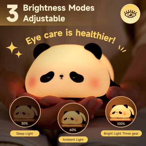 Cute Duck Lamp,Fun Lying Flat Duck Panda Night Light,LED Squishy Animal Novelty Lamp,Toddler Baby Night Light