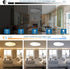 Dimmable 24W 2400LM, 12Inch, 2000K 3000K-6500K, 1 Pack LED Flush Mount Ceiling Light Fixture with Remote Control, Warm
