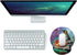 Pizza Cat Mouse Pad, Delicious Food Hipster Cool Cat Design, Memory Foam with Wrist Rest Support