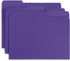 Blue Summit Supplies Purple File Folders, Letter Size, 1/3 Cut Tab, 100 Per Box for Organizing and Easy Storage
