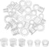 Asofelk 30Pcs Clear Plastic Bottle Stoppers Salt and Pepper Stoppers Plugs, Salt and