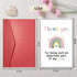 Qiavor Rainbow Thank You Card for Him Her, Appreciation Card for Teacher Best Friend Mentor, Thank You For Being Part