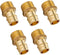 EFIELD Pex A Full Flow Expansion Brass Fitting, 1/2"x 1/2" Male NPT Adapter, Pack of 5, ASTM F1960