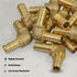 Supply Giant QYMO0038-10 PEX 90 Degree Elbow Barb Pipe Fitting, 3/8 Inch, Brass