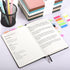 Lined Journal Notebook, 3 Pack A5 College Ruled, Hardcover, 160 Pages, Black, Brown, Grey