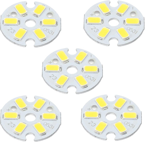MECCANIXITY COB LED Light Chip Bead 3W 120lm 6000-6500K, 23mm 9-11VDC Energy Saving Bulb, 10Pcs